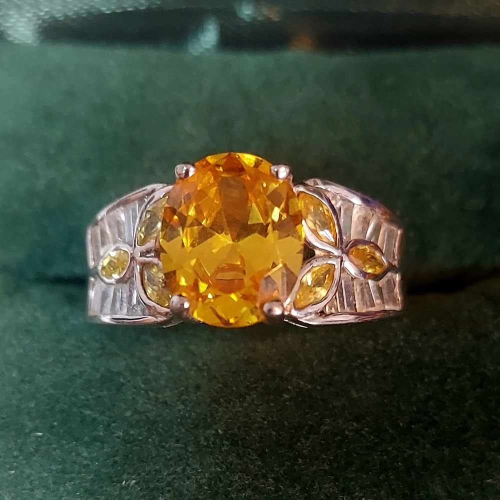 Yellow Daniel Steiger Primavera Diamondeau® Vintage Ring 925 Sterling Silver